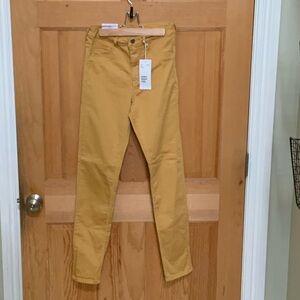 H&M Mustard Yellow Straight Leg Jeans
